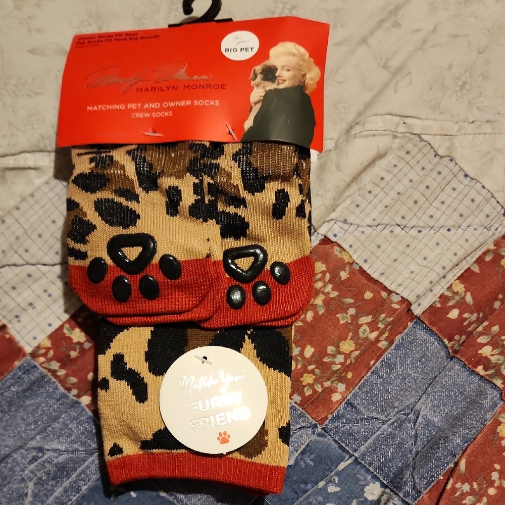 Marilyn Monroe Matching Pet And Owner Socks Crew Socks Big Breed